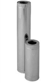 Труба дымоходная 1м с теплоизоляцией в оцинкованном кожухе DN150/220 мм. dimohid-2-106 фото